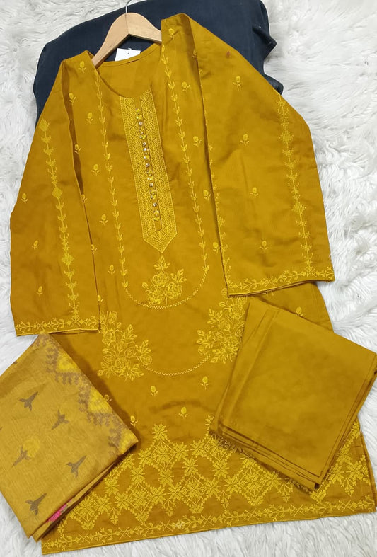 3 PIECE - EMBROIDERED LAWN SUIT