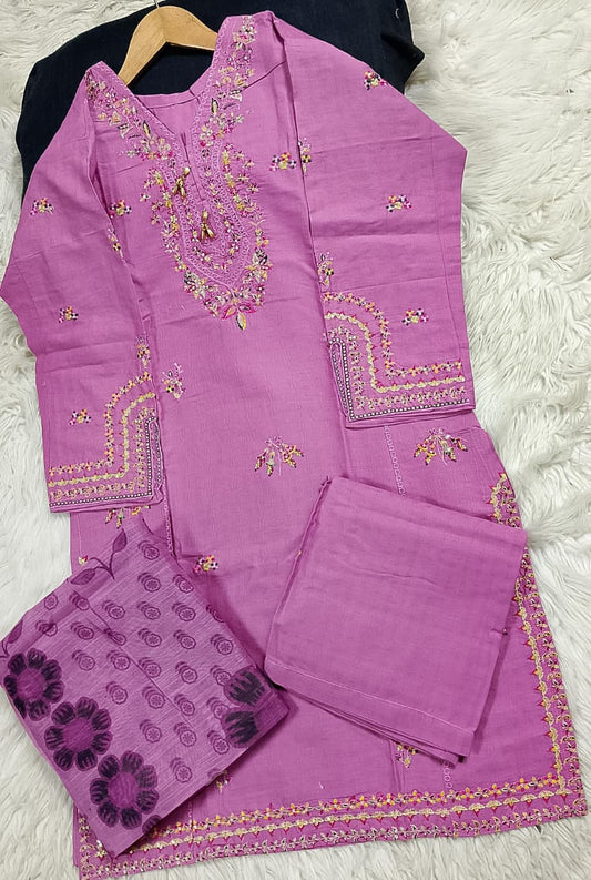 3 PIECE - EMBROIDERED LAWN SUIT