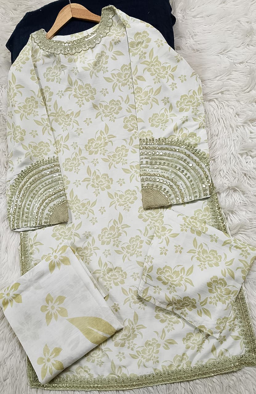 3 PIECE - EMBROIDERED LAWN SUIT