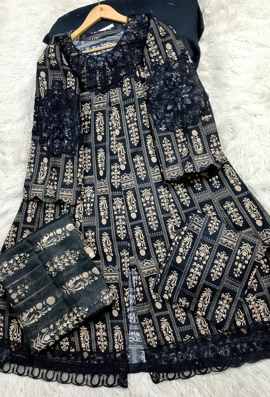 3 PIECE - EMBROIDERED LAWN SUIT