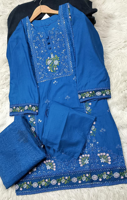 3 PIECE - EMBROIDERED LAWN SUIT