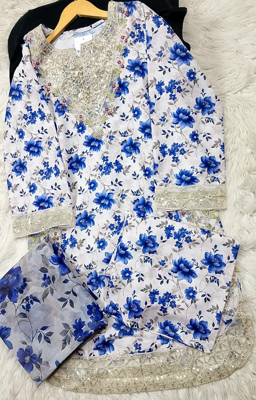 3 PIECE - EMBROIDERED LAWN SUIT