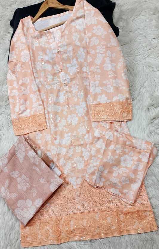 3 PIECE - EMBROIDERED LAWN SUIT