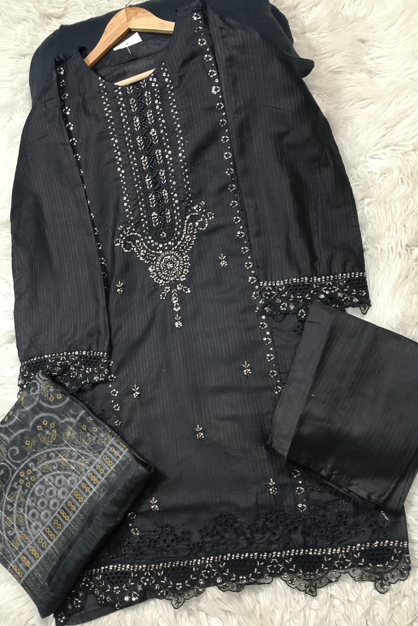 3 PIECE - EMBROIDERED LAWN SUIT