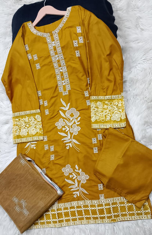 3 PIECE - EMBROIDERED LAWN SUIT