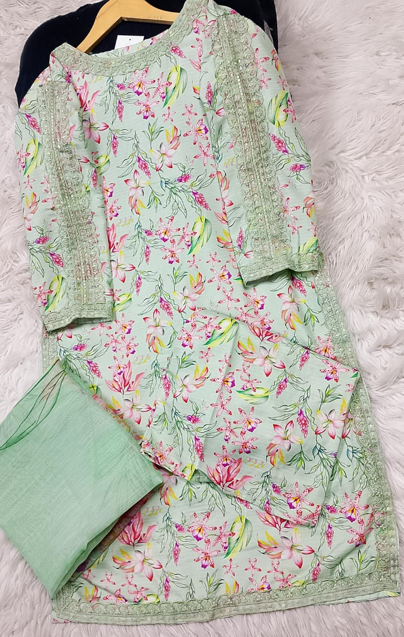 3 PIECE - EMBROIDERED LAWN SUIT