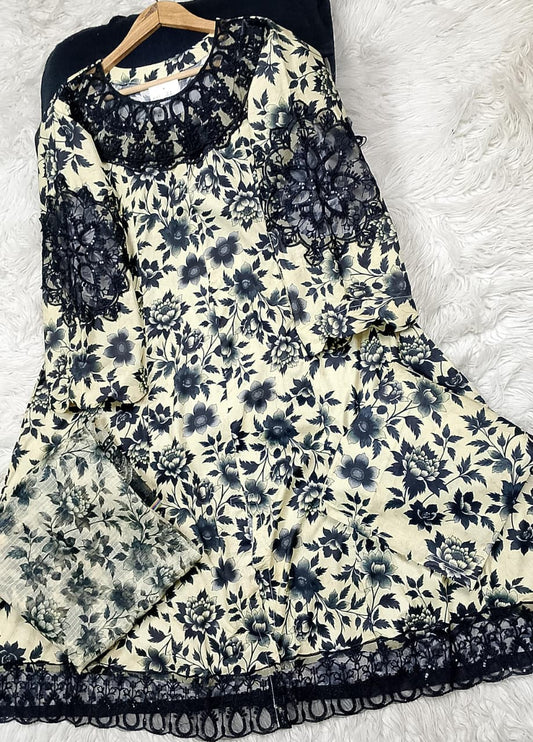 3 PIECE - EMBROIDERED LAWN SUIT