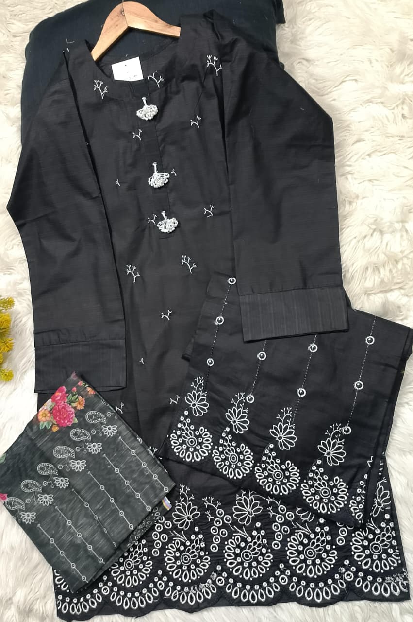 3 PIECE - EMBROIDERED LAWN SUIT