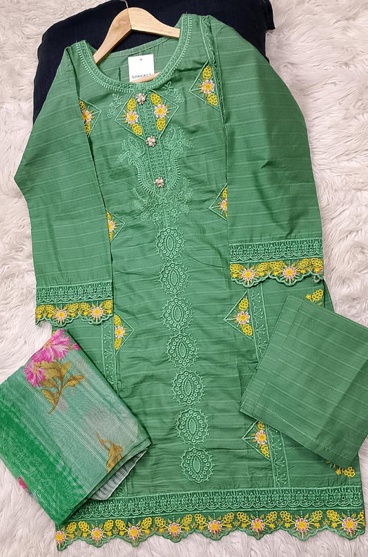 3 PIECE - EMBROIDERED LAWN SUIT