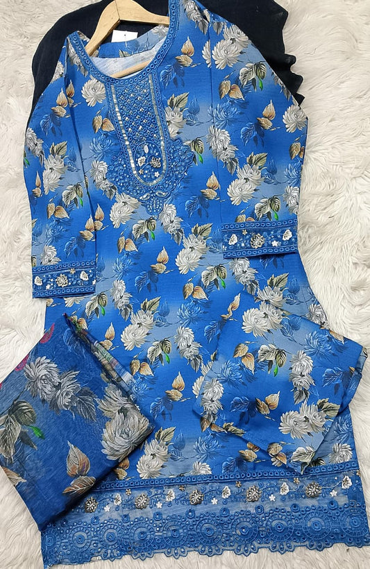 3 PIECE - EMBROIDERED LAWN SUIT