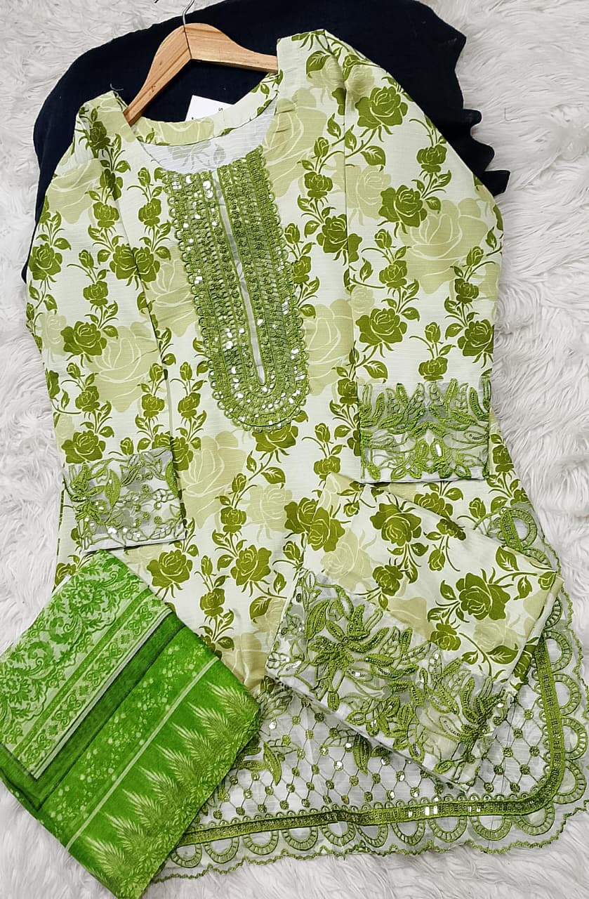 3 PIECE - EMBROIDERED LAWN SUIT