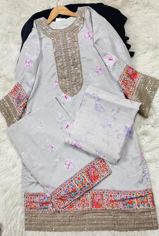 3 PIECE - EMBROIDERED LAWN SUIT