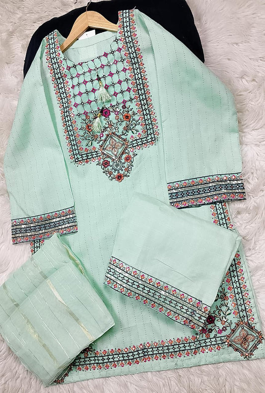 3 PIECE - EMBROIDERED LAWN SUIT