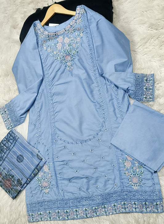 3 PIECE - EMBROIDERED LAWN SUIT