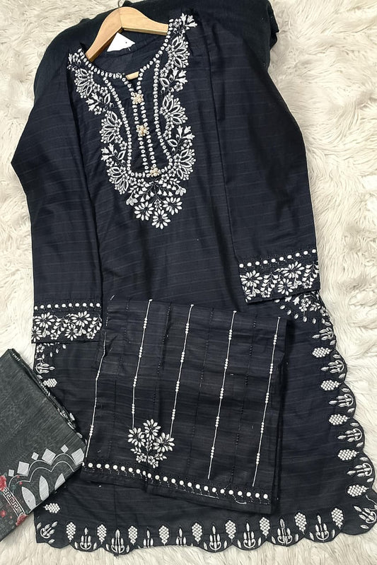 3 PIECE - EMBROIDERED LAWN SUIT