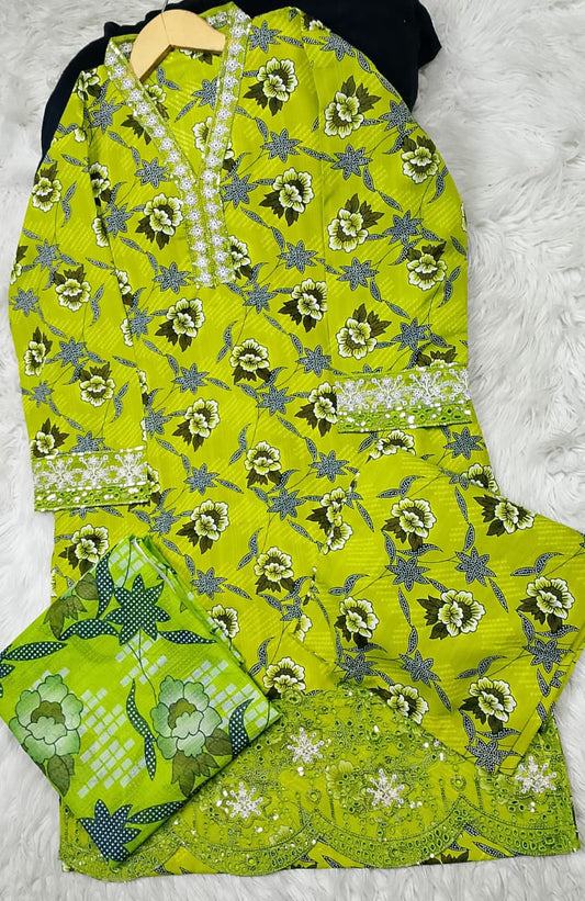 3 PIECE - EMBROIDERED LAWN SUIT