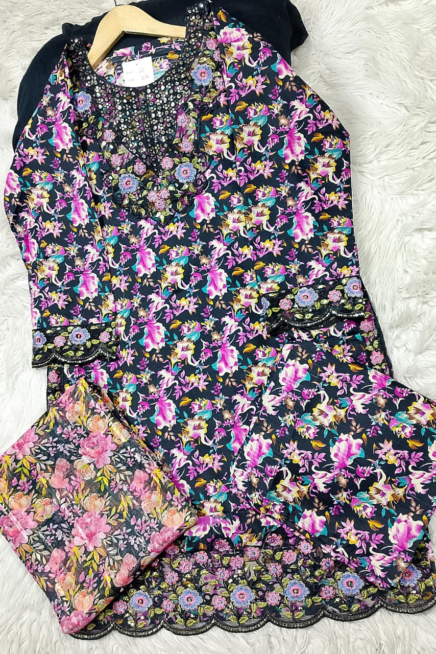 3 PIECE - EMBROIDERED LAWN SUIT
