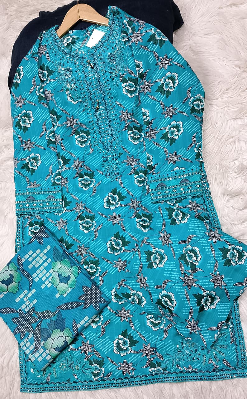 3 PIECE - EMBROIDERED LAWN SUIT