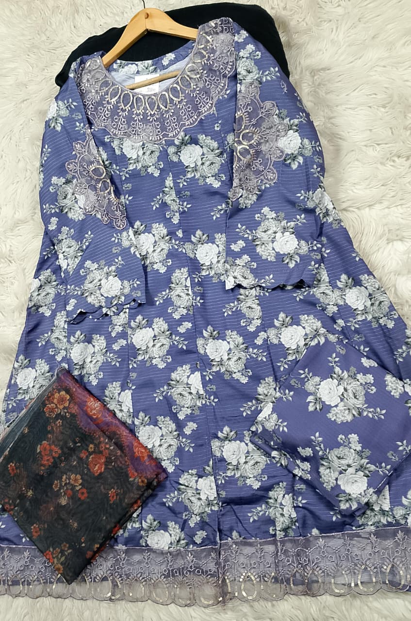 3 PIECE - EMBROIDERED LAWN SUIT