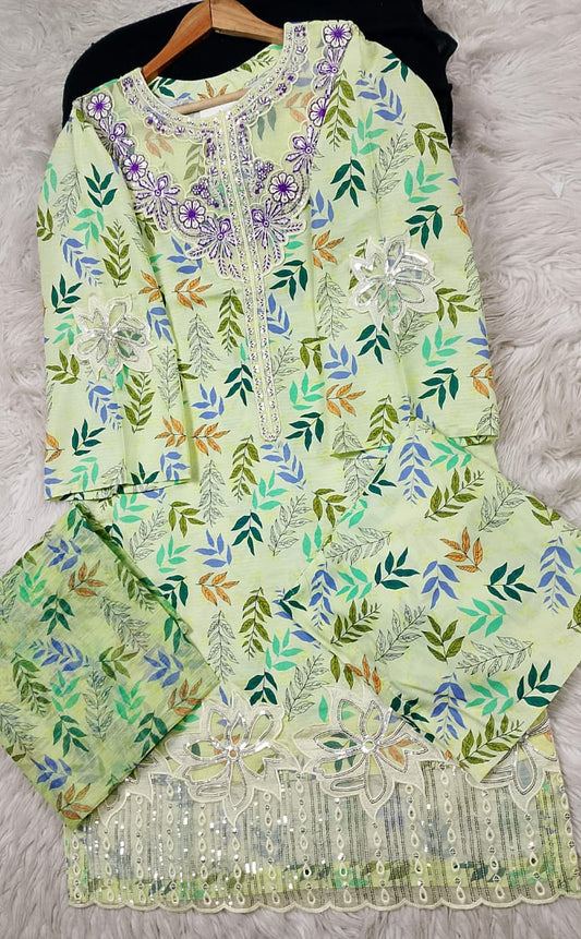 3 PIECE - EMBROIDERED LAWN SUIT