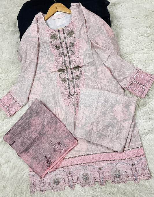 3 PIECE - EMBROIDERED LAWN SUIT