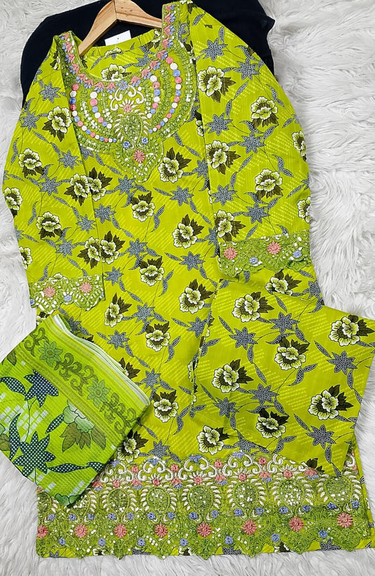 3 PIECE - EMBROIDERED LAWN SUIT