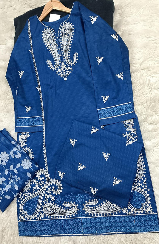3 PIECE - EMBROIDERED LAWN SUIT