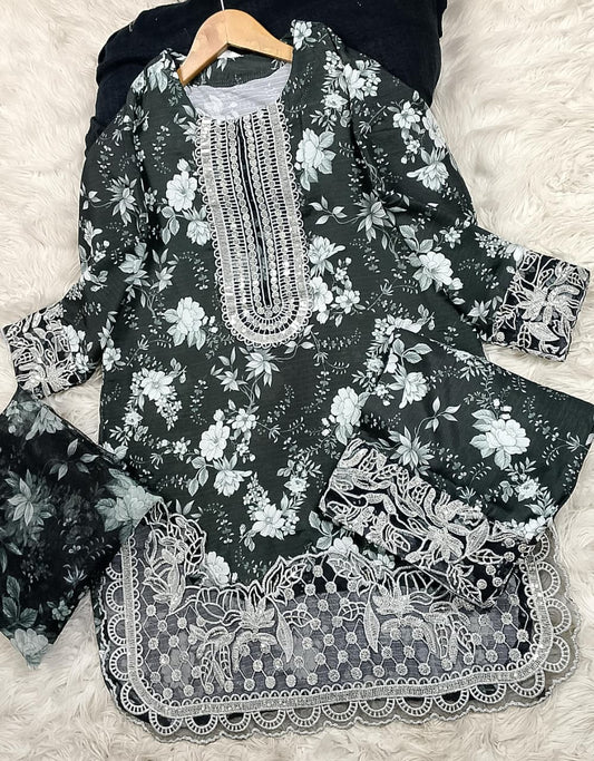 3 PIECE - EMBROIDERED LAWN SUIT