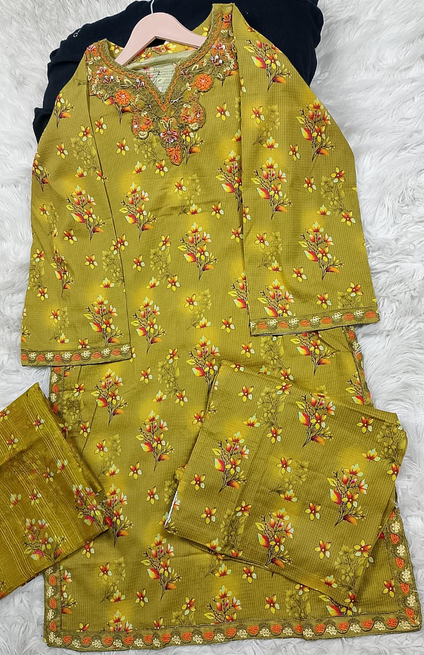 3 PIECE - EMBROIDERED LAWN SUIT