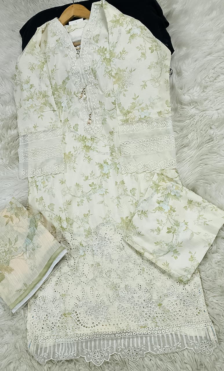 3 PIECE - EMBROIDERED LAWN SUIT