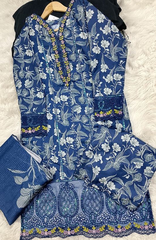 3 PIECE - EMBROIDERED LAWN SUIT