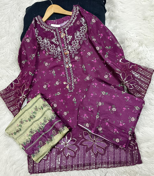 3 PIECE - EMBROIDERED LAWN SUIT