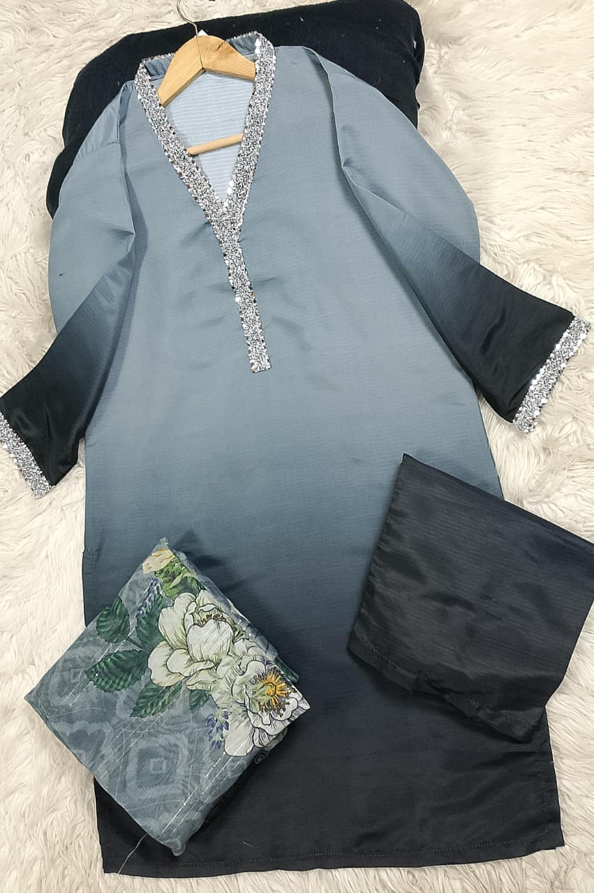 3 PIECE - EMBROIDERED LAWN SUIT
