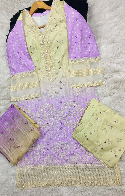 3 PIECE - EMBROIDERED LAWN SUIT