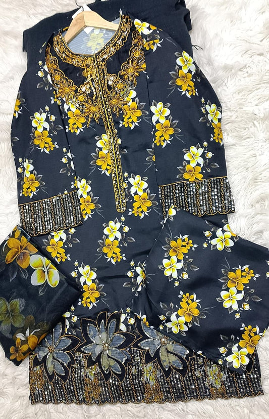 3 PIECE - EMBROIDERED LAWN SUIT