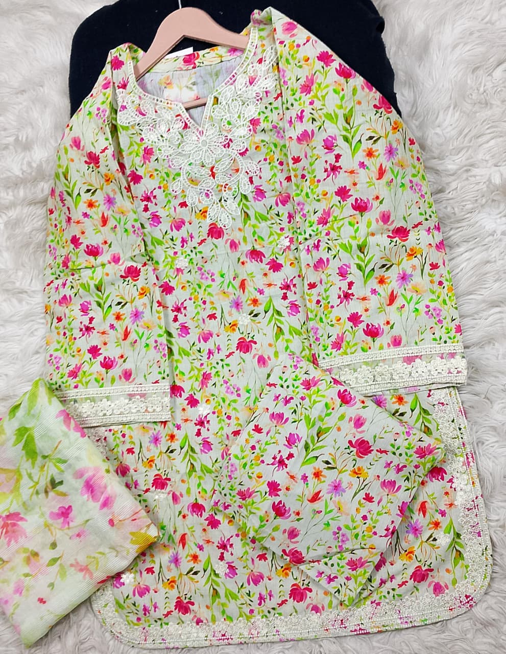 3 PIECE - EMBROIDERED LAWN SUIT