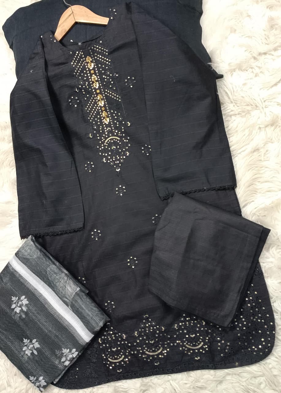 3 PIECE - EMBROIDERED LAWN SUIT