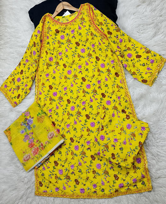 3 PIECE - EMBROIDERED LAWN SUIT