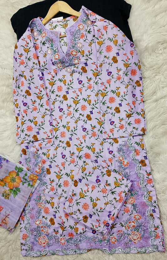 3 PIECE - EMBROIDERED LAWN SUIT