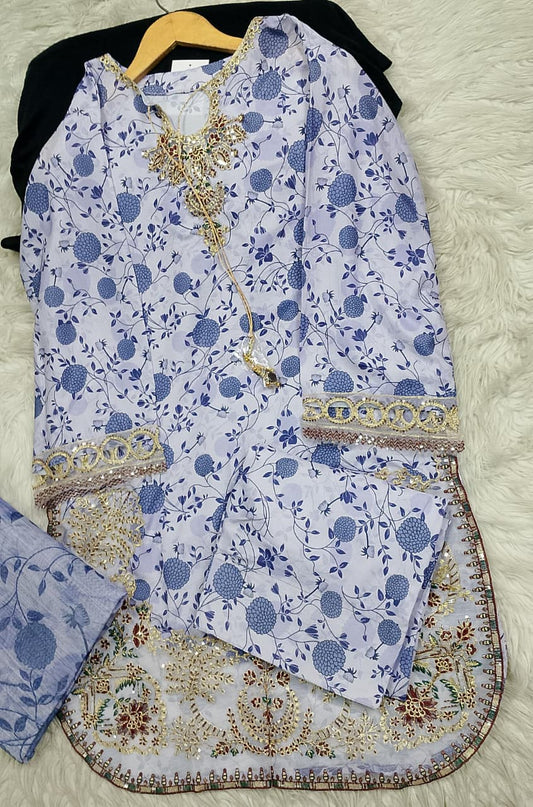 3 PIECE - EMBROIDERED LAWN SUIT