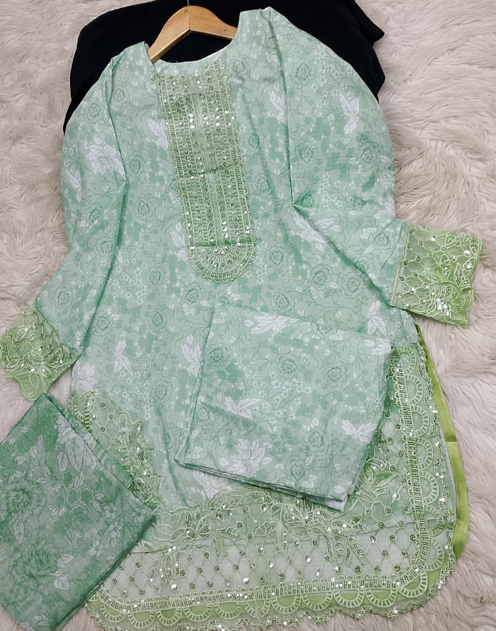 3 PIECE - EMBROIDERED LAWN SUIT