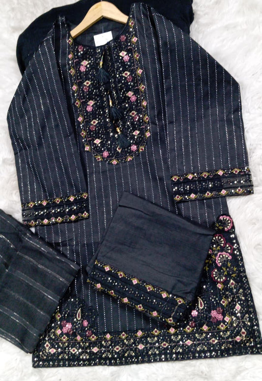 3 PIECE - EMBROIDERED LAWN SUIT