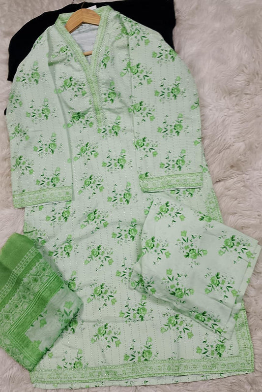 3 PIECE - EMBROIDERED LAWN SUIT
