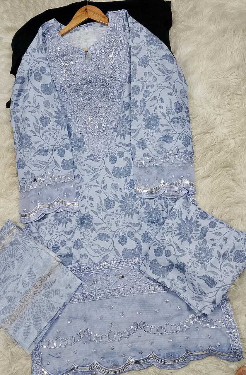 3 PIECE - EMBROIDERED LAWN SUIT