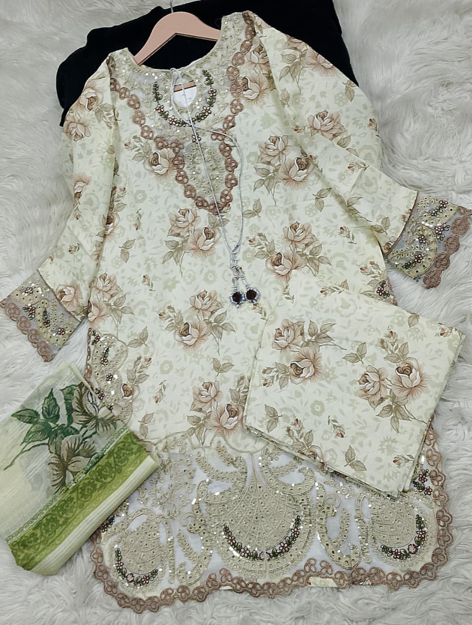 3 PIECE - EMBROIDERED LAWN SUIT