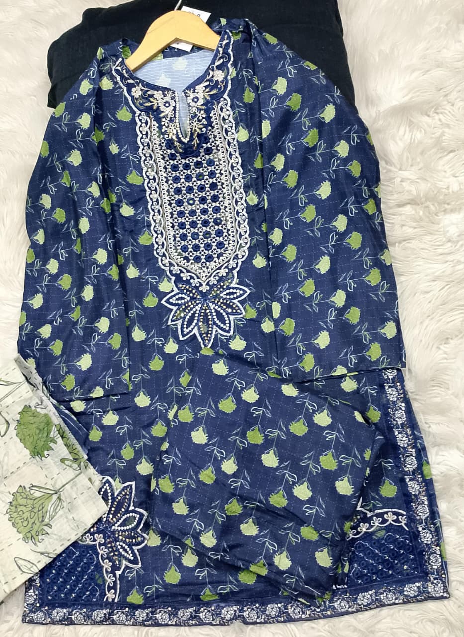 3 PIECE - EMBROIDERED LAWN SUIT