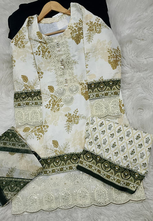 3 PIECE - EMBROIDERED LAWN SUIT