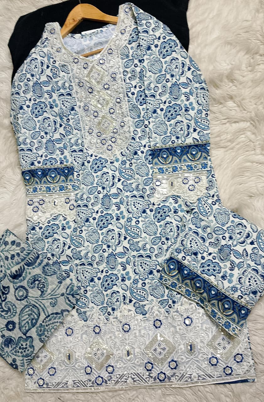 3 PIECE - EMBROIDERED LAWN SUIT