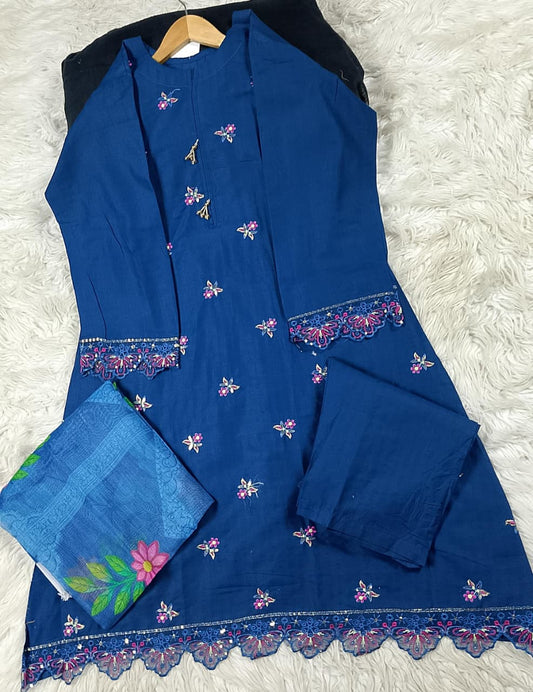 3 PIECE - EMBROIDERED LAWN SUIT
