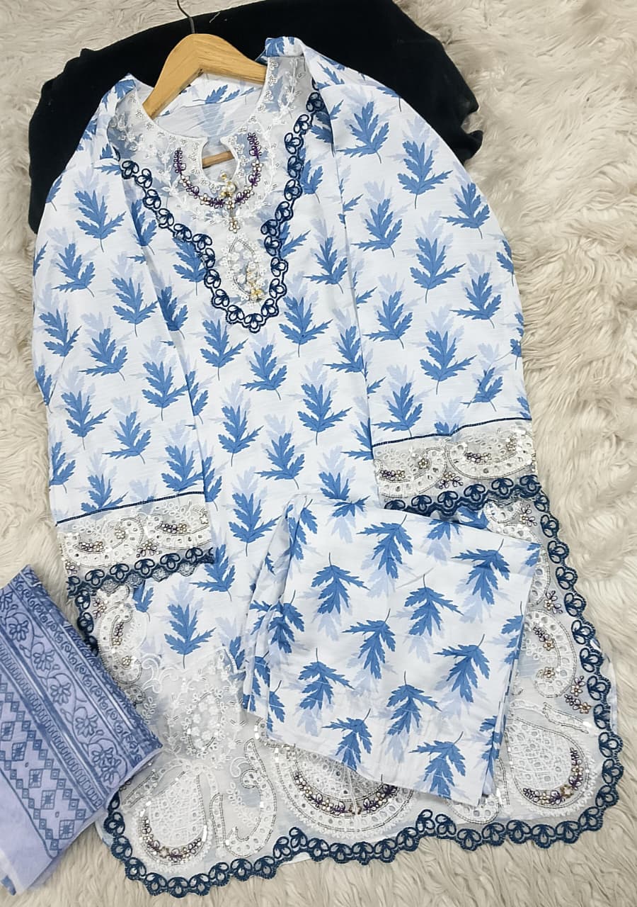 3 PIECE - EMBROIDERED LAWN SUIT